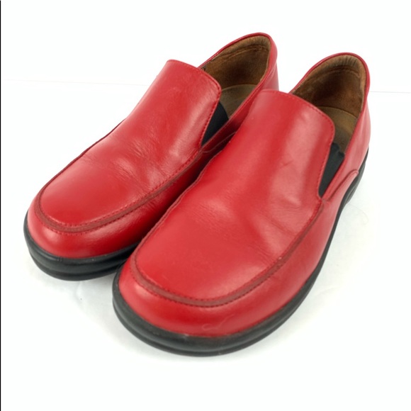 Birkenstock Shoes - ☮️ Birkenstock footprints red loafer shoe 38